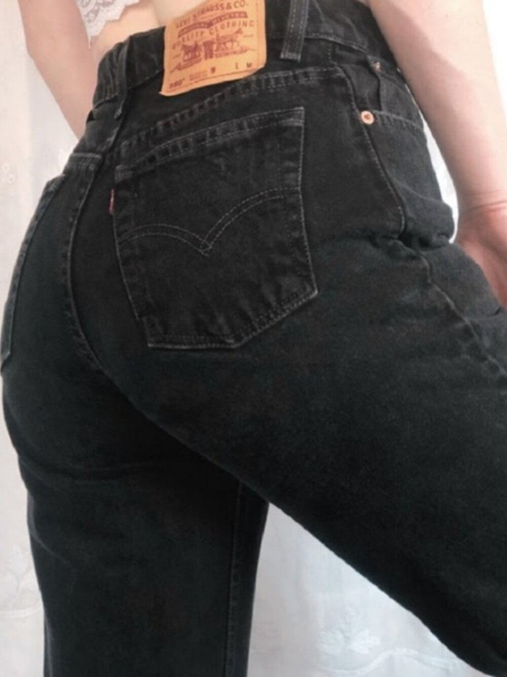 VTG Levi's 512 Black Denim High Rise 17512-0260 Mom Jeans XX Denim